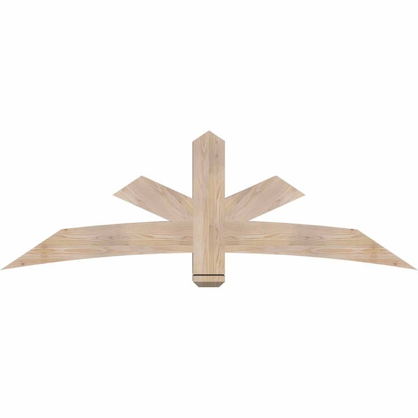 Ekena Millwork Alberta Smooth Timber Gable Bracket, Douglas Fir, 72"W x 24"H x 5 1/2"D x 5 1/2"F, 8/12 Pitch GBW072X24X0606ALB00SDF - main